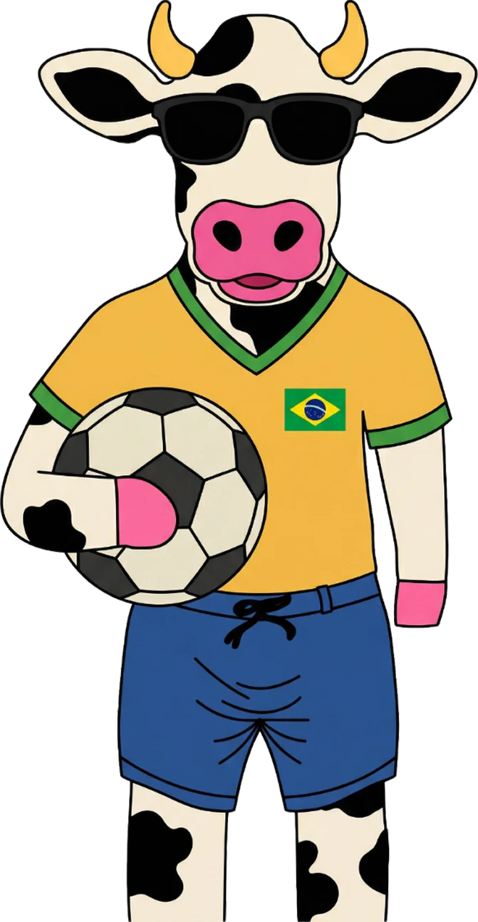 Mascote Hey!Mu com bola